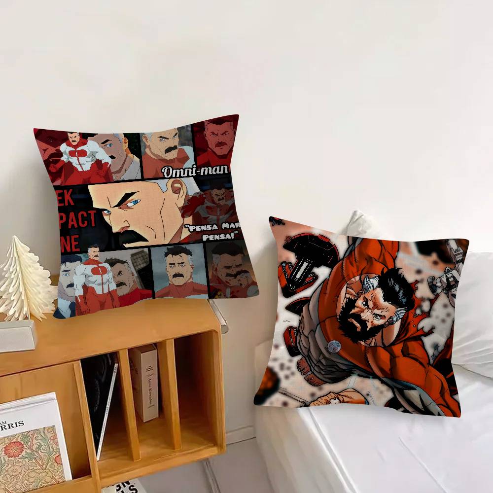 Anime I-Invincible O-Omni Man Cushion  Cushion Cover Car Throw Pillow Case For Sofa Car Christmas Gift