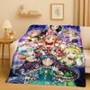 3D Sword Art Online SAO Cartoon Kirito Yuuki Asuna Flannel Blanket,Ultra Soft Warm Plush Throw for Home Bedroom Bed Sofa Kids