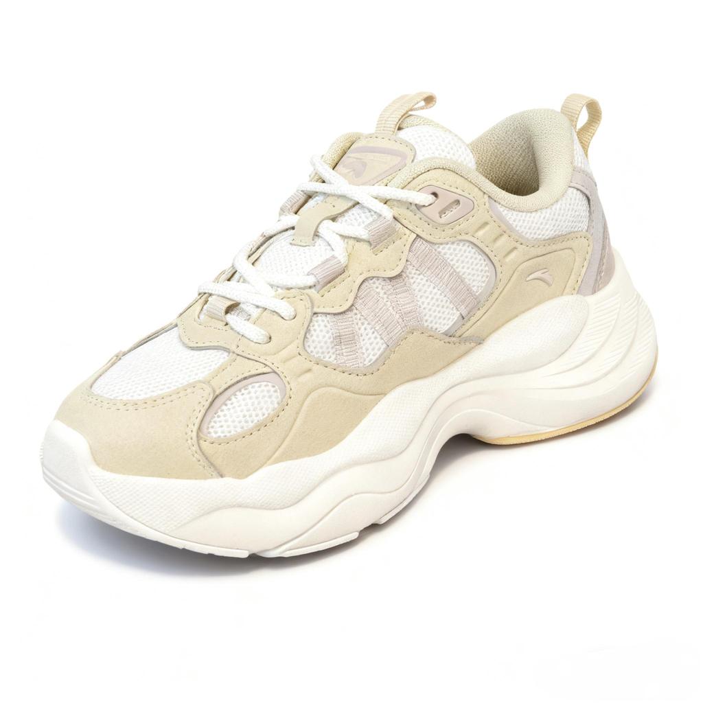 Anta Women's Xingfeng Retro Chunky Dad Shoes Ivory White Light Beige Apricot 122548840-2