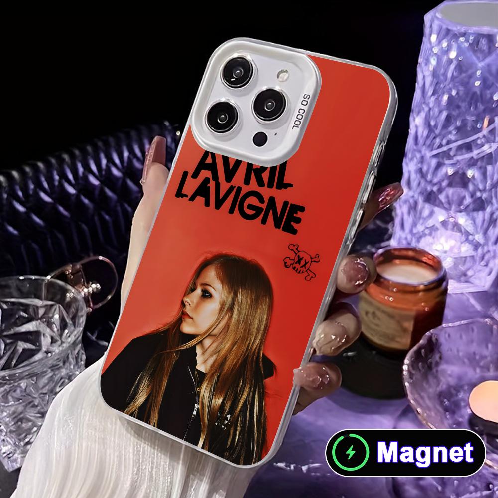 Avril Lavigne White Translucent MagSafe Mobile Phone Case for iPhone 17 16 15 14 13 12 11 X XR XS Air Pro Max Plus Cover