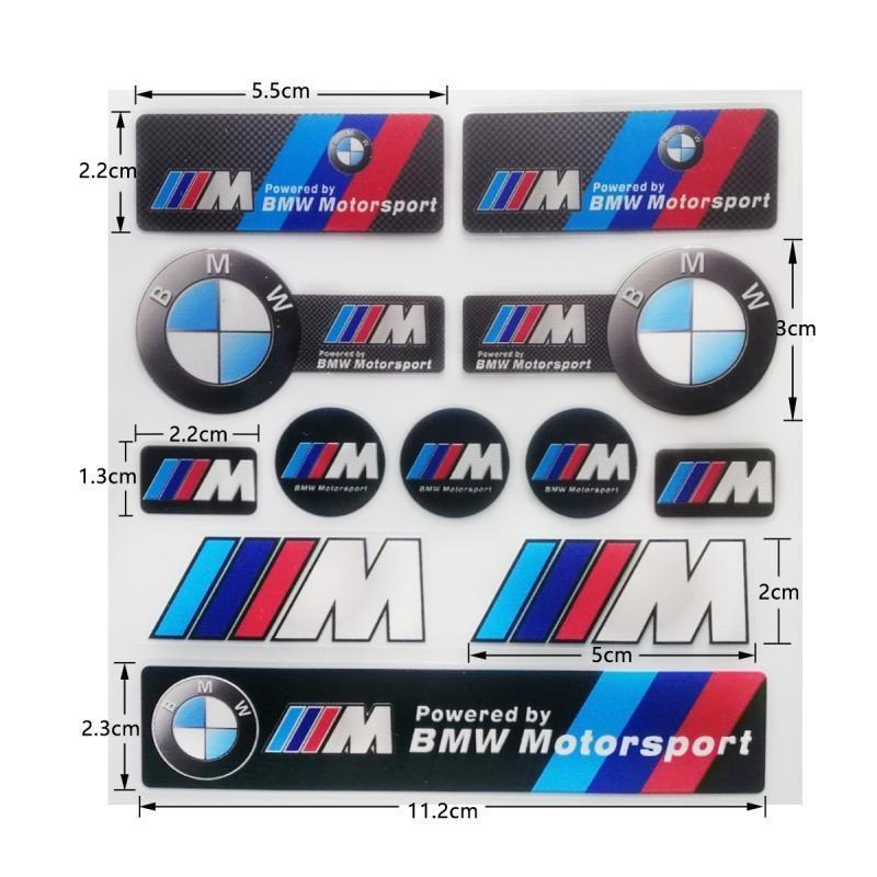 BBJT8 Car Decoration Strip Trunk Sticker Decals Decal For Bmw M Power Performance Logo E28 E30 E34 E36 E46 E60 E90 F84 F87 X1 X3 X5 X6