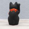 Yakushigama Lucky Charm Lucky Charm Maneki-neko (Large, Black) - (Includes Sticker)