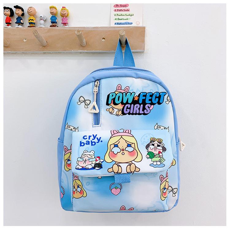 

Childrens Cartoon Adorable Backpack Lightweight Large Capacity School Bag For Kids синий