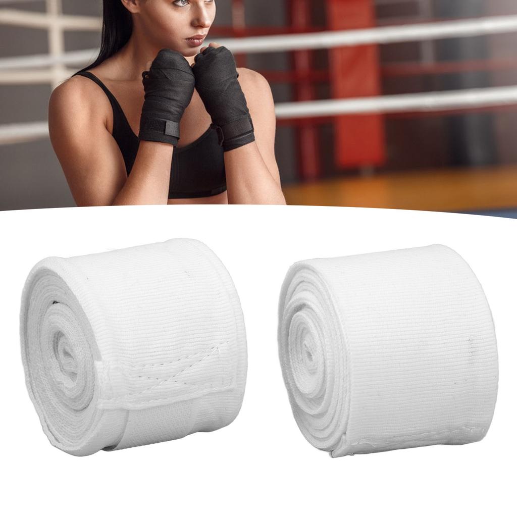 2pcs Boxing Handwraps Cotton 5m Quick Drying Semi Elastic Hook Design Sports Hand Wraps for Kickboxing Muay Thai