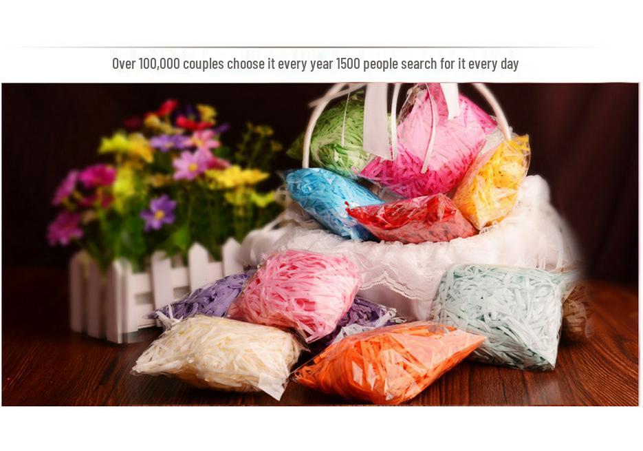 Colored Raffia Shredded Paper Filling, 1kg Gift Box Packaging Accessories.