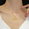 Titanium Steel Bullish Light Luxury Banquet Wedding Necklace Women'S Versatile Collarbone Chain Titanium Steel Chain