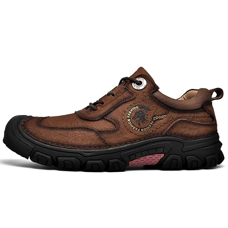 Genuine Leather Shoes For Men Outdoor Casual Hiking Footwear Cross Country Man Sneaker For Trekking