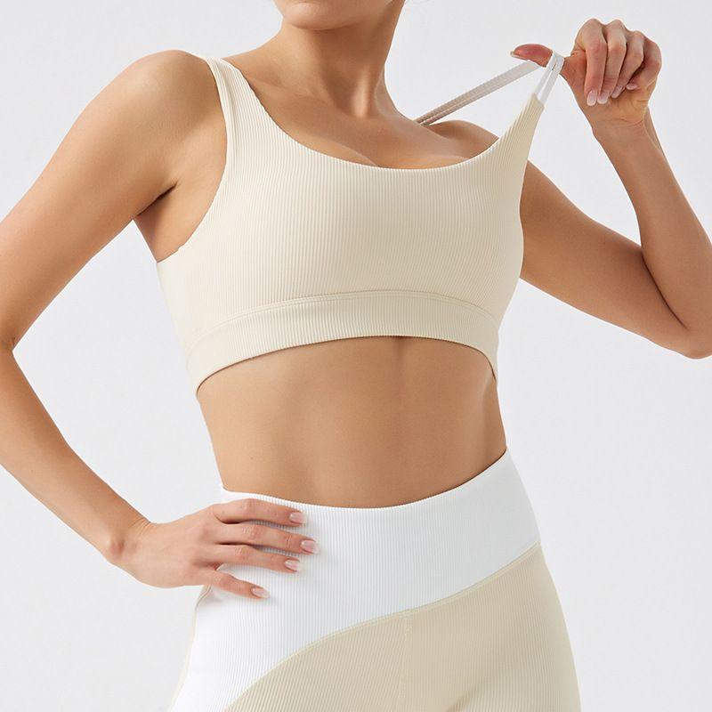 Guangzhou Jinke Sporting Goods Co., Ltd. Environmental Protection Recycled Fabric Rib Beauty Back Yoga Clothes Suit High Waist