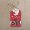 50Pcs Cartoon Pattern Christmas Gift Tag Color Printed DIY Gift Wrapping Label  Holiday