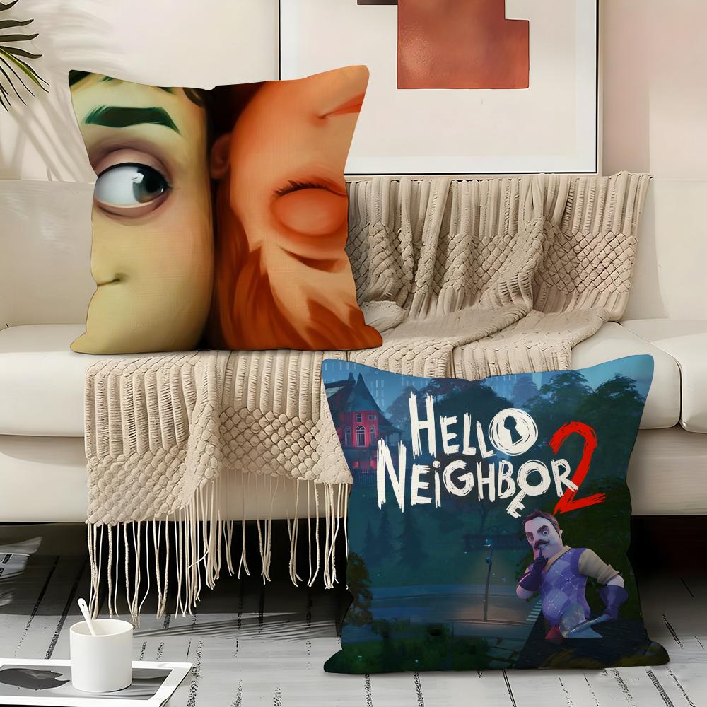 Hallo N-Nachbar Spiel Kissenbezug Kissenbezug, Beidseitig Bedruckt, Sofakissen, Schlafzimmer Kopfteilkissen