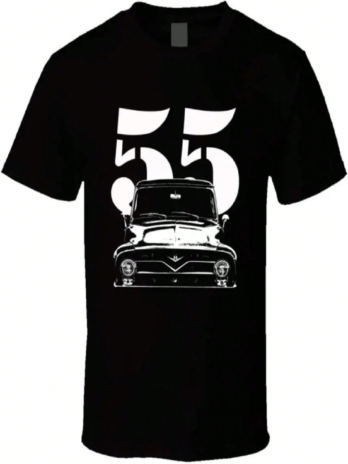 1955 F100 Pickup Truck Grill View With Year Black T Shirt S разноцветный