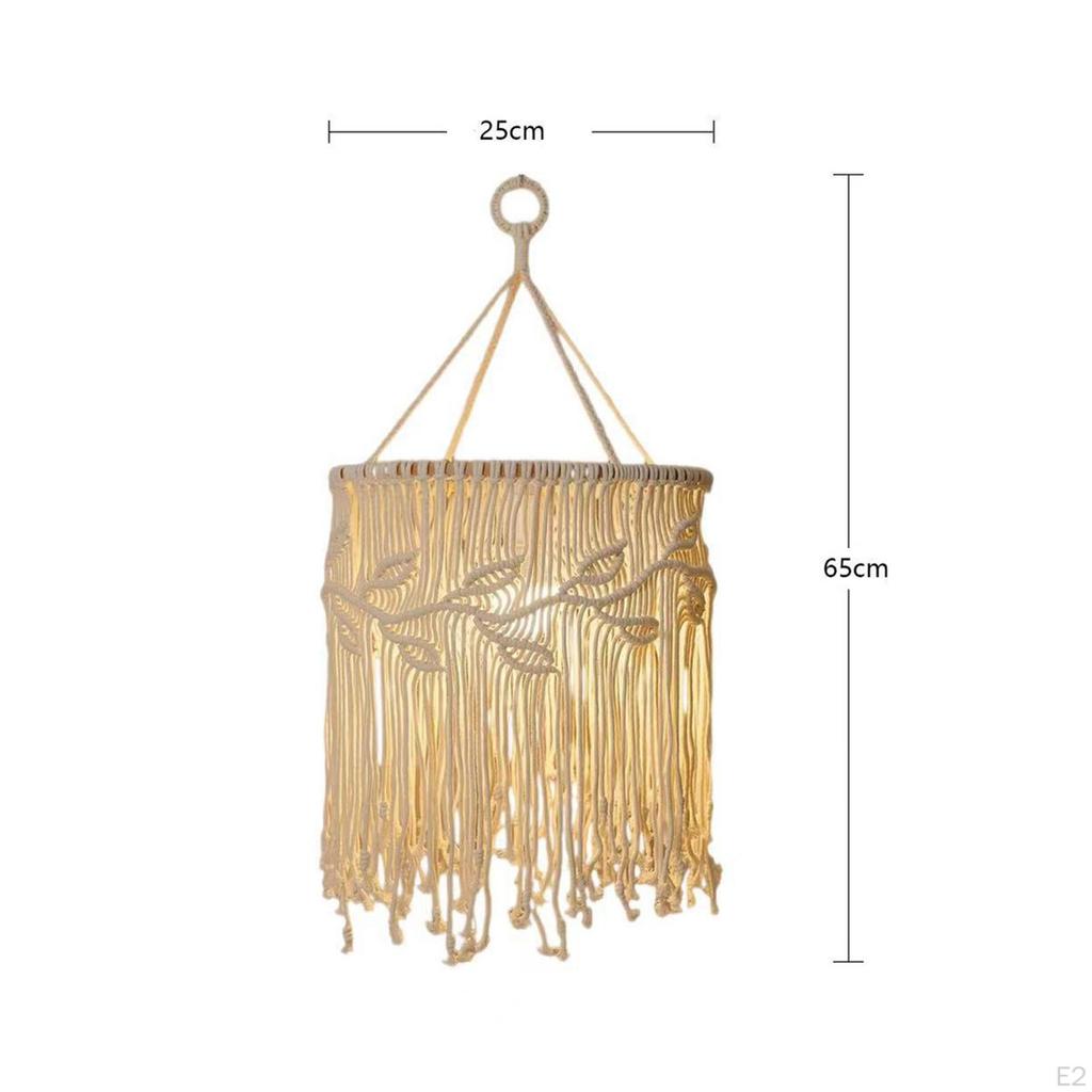 Bohemian Woven Pendant Lamp Shade Farmhouse Decor Handwoven Home for Bedrooms Living Rooms And
