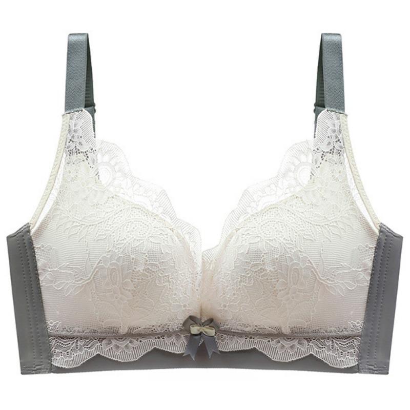 Nová krajková latexová podprsenka Dívčí oblečení Collect Boční prsa Nastavitelná neocelová kroužková podprsenka