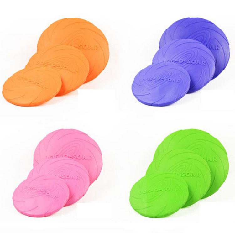 Hot Sale Silicone Soft Frisbeed Pet Bite Resistant Dog Frisbeed Water Chew Toy Strong Rubber Interactive Custom Frisbeed