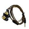 3.5mmHeavy Bass Microphone Silicone Woven Antifreeze Line Earbud In-Ear Earphone