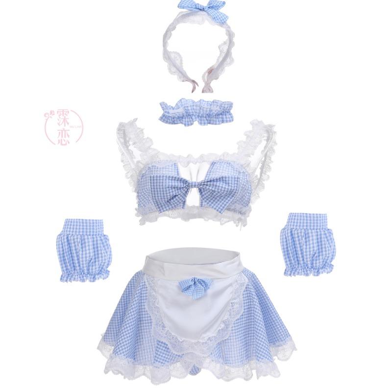 Sex Uniform Seduction Cute Maid Dress Passion Dress Breast Sexy Suspender Lace Sex Lingerie Maid Dress