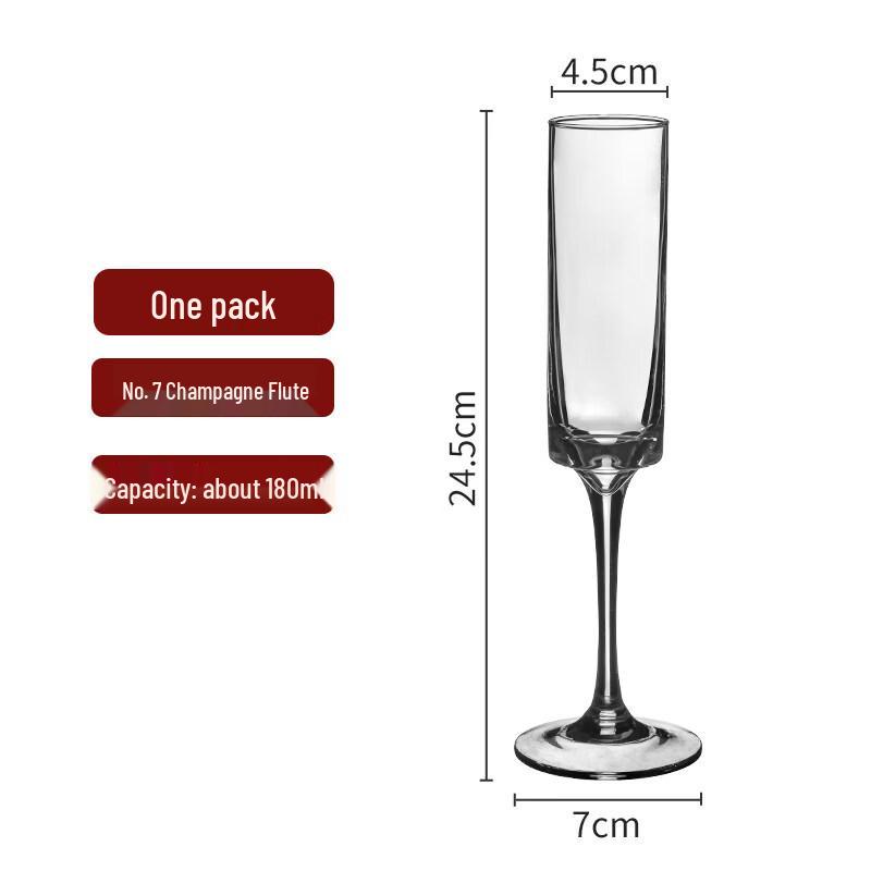 ZISIZ Crystal Glass Champagne Flute