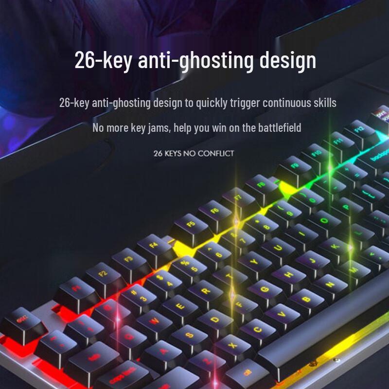 HP KM300F Wired Mechanical-Feel Gaming Keyboard and Mouse Combo