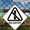 2D Flat, 1pc, Vintage Metal Aluminium Sign, No Entry Theme, Warning Decor Gift for Friends, Suitable for Garage, Office, Hallway, Warehouse, Work