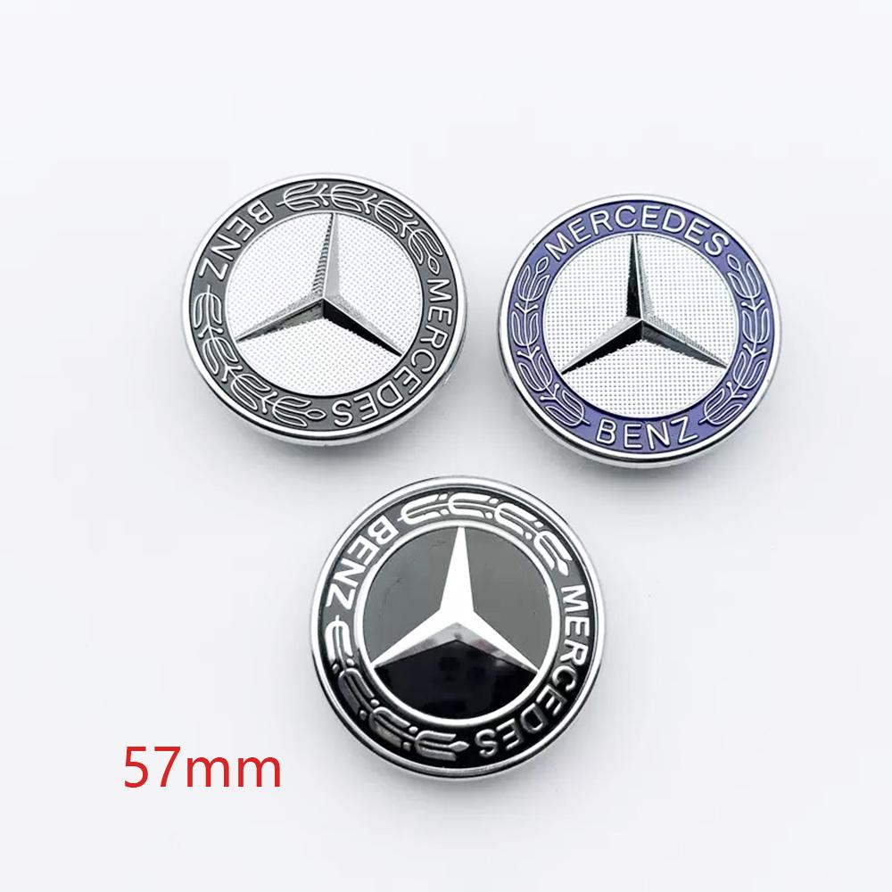 1Pcs 57MM Car Hood Emblem Badge Bonnet Emblem For Mercedes Benz AMG W124 W140 W163 W202 W203 W204 W210 W211 W205 A2048170616