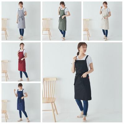 Hanging Neck Japanese-style Apron H-type Unisex Work Apron Cleaning Apron Kitchen Apron  Restaurant