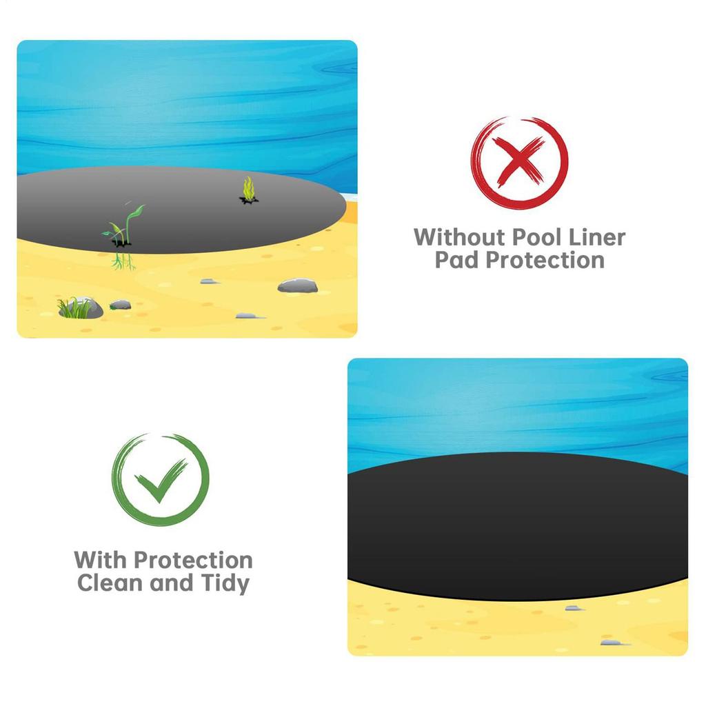 Pool Liner Thickened Square Heavy Duty Puncture Protection Pool Ground Mat For Home Backyard Lawn Patio Resort Hotel Leisure