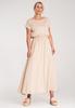 Blouse and Skirt Set - Women's Summer Set - Beige Set M1219 R. S/M