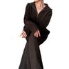 European and American style turtleneck zipper pullover sweater knitted suit women's autumn and winter loose wide-leg pants two-piece set