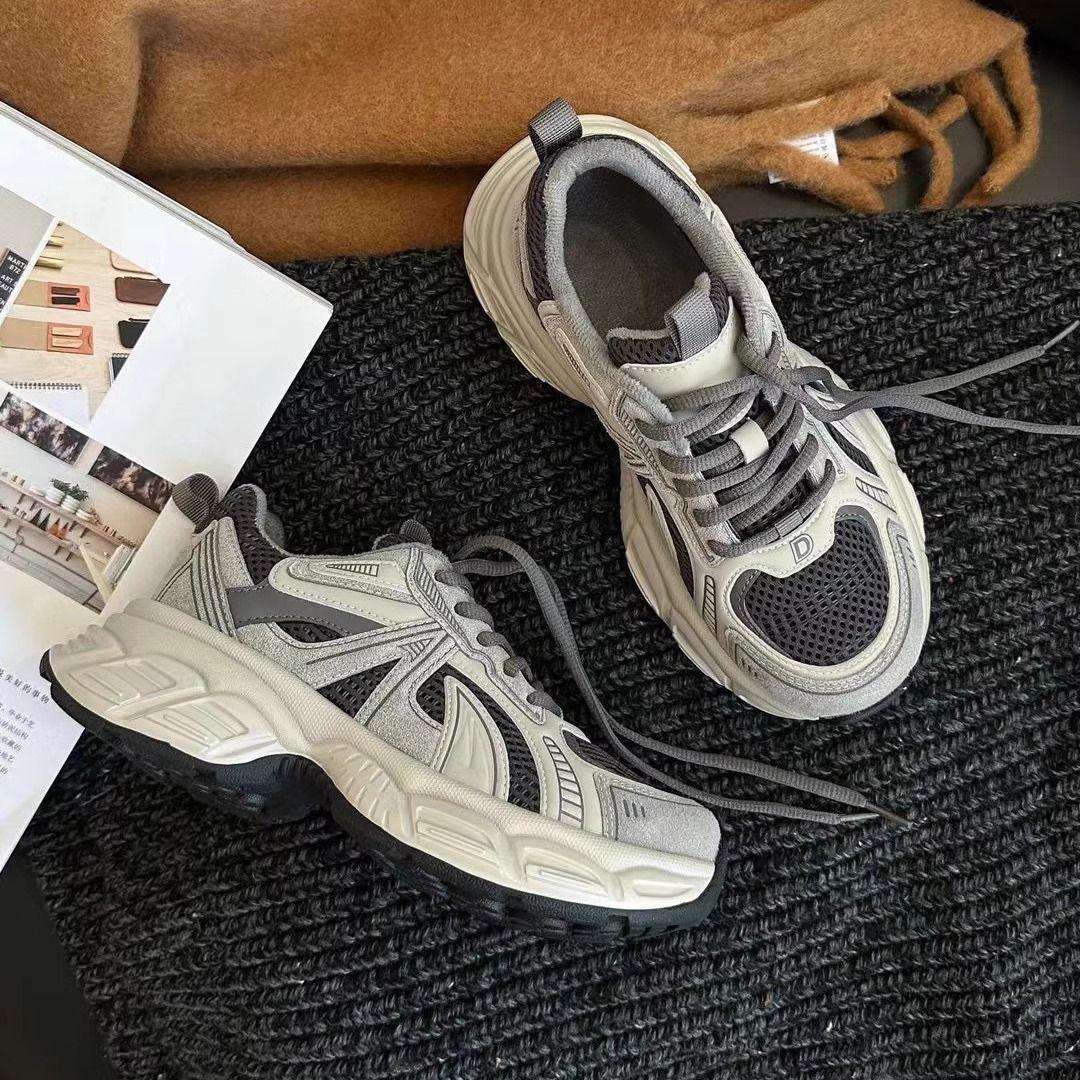 

Fried Street Versatile Height Increase Platform Women s Spring New Lightweight Casual Sneakers 35 сірий колір