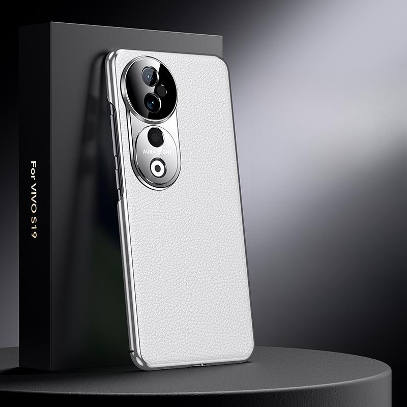 

Подходит для чехла для мобильного телефона VivoS19 Полностью закрывающий Гальванизированный 19pro Противоударный Vos Высококлассный Роскошный Мужской Кожаный Чехол vivo S19