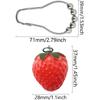 Set of 12 Metal Stainless Steel Rust,Decorative Strawberry Shower Curtain Hooks for Bathroom Shower Rod,Shower Rings with Cute Strawberry Resin Decor