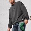 Li Ning Badfive Pullover Round Neck Loose Sports Long Sleeve Sweatshirt Men Sweatshirt Dark-Gray Black AWDU267-6