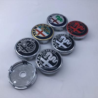 4 PZ 60mm Coprimozzo per Auto Decorazione Logo Copertura Centrale Protettiva per Giulia Giulietta 159 Mito Spider GTA