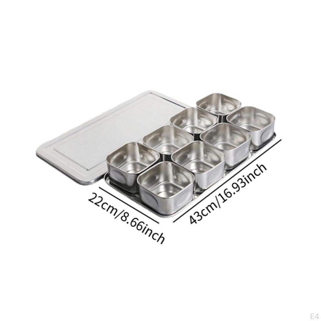 Seasoning Box Combination Detachable Spice Container Stainless Steel Jars for