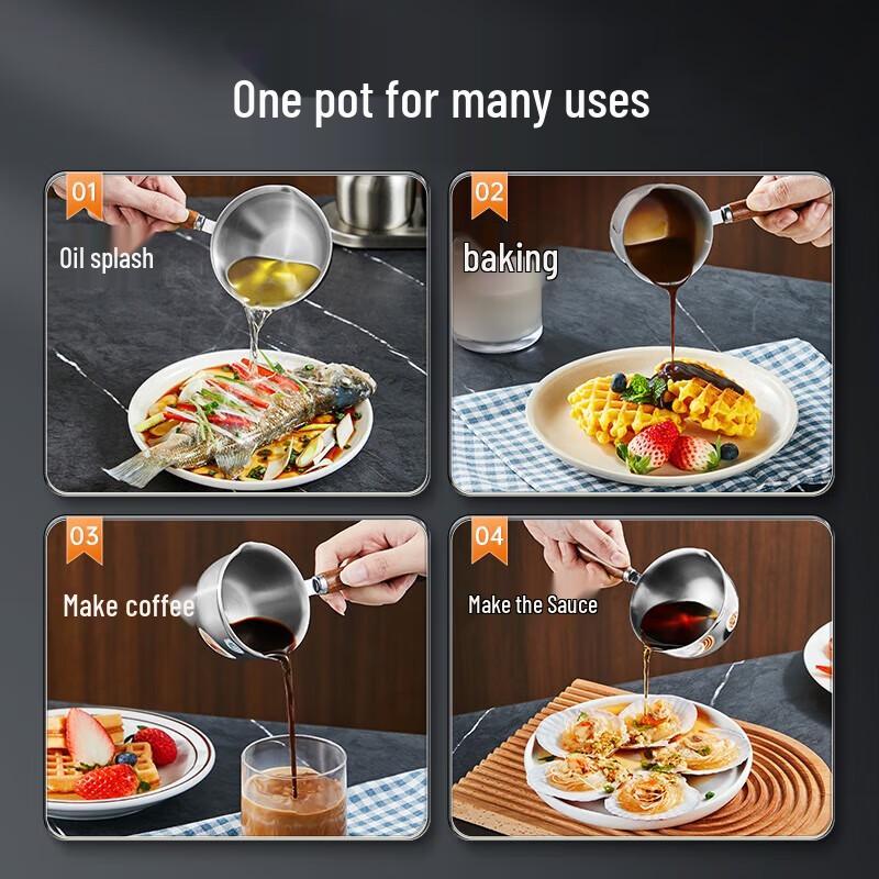 COOKER KING 304 Stainless Steel Oil Pouring Pot 250ml