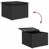 Garden Sofa Set with Storage 9 pcs Black Poly Rattan
