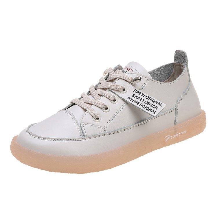 

Beef tendon soft-soled little white shoes women s 2025 versatile casual spring new women s shoes Korean version flat-soled pregnant women s casual 40 бежевий