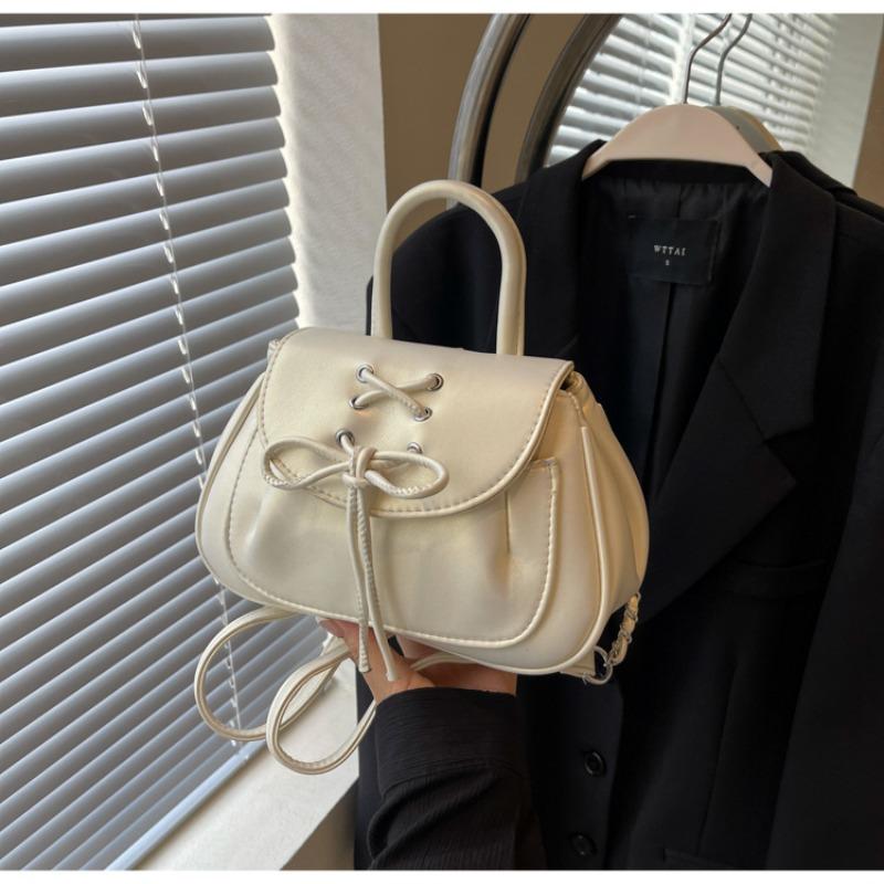 New Trendy Bow Portable Backpack Versatile Simple Niche Going Out Commuting Travel Women's Bag
