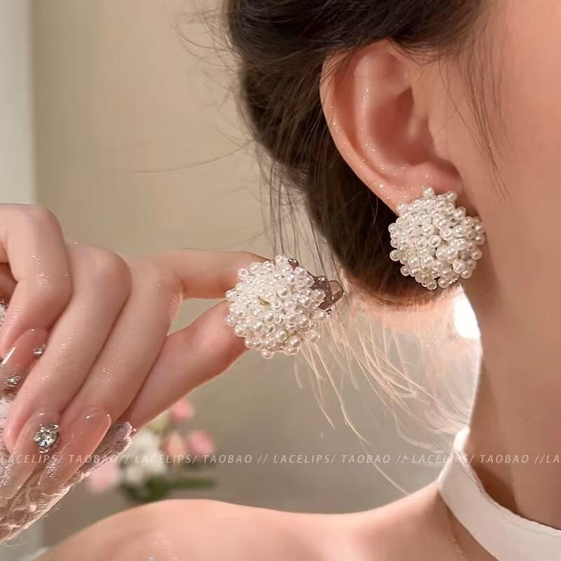 INS-style Minimalist Silver Needle, Versatile Plain Ear Hoop, Light Luxury Metal Round Hoop Earrings, High-end Ear Jewelry