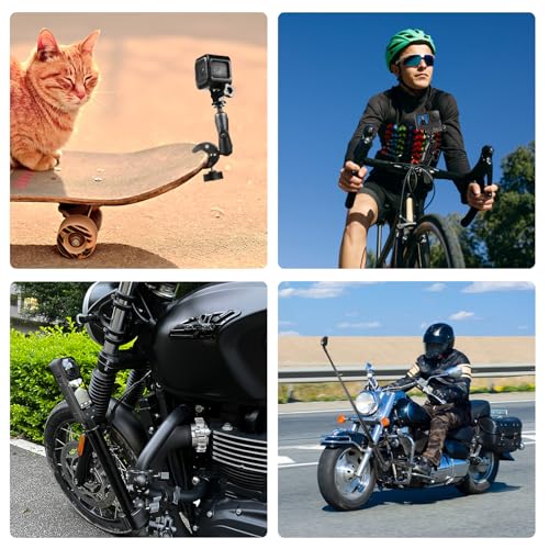 PULUZ Fahrradlenker-Halterungs-Kit mit Doppelklemmkopf und 150cm Unsichtbarem Selfie-Stick für Insta360 X5, X4, X3, X2, X ONE und RS Action-Kameras, für Re