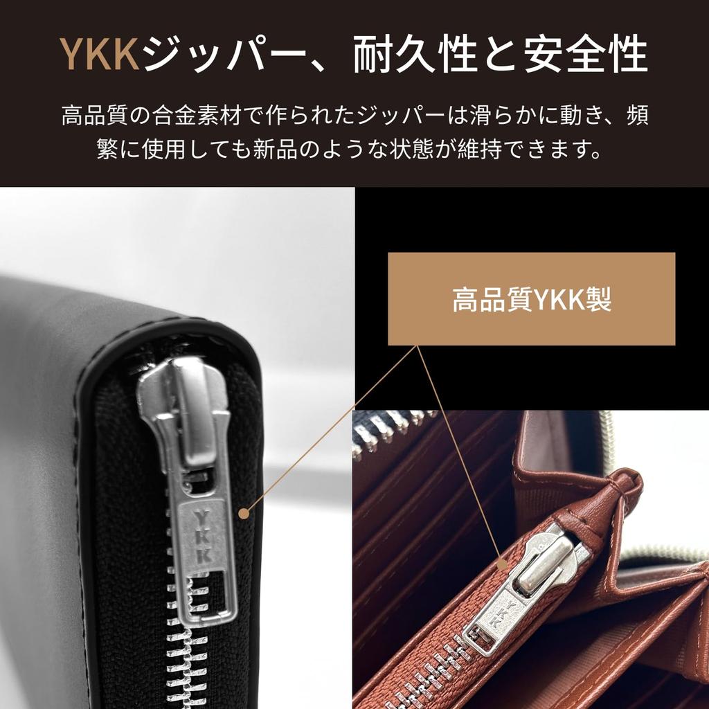 Interestring Long Tochigi Genuine Leather Large YKK Crafted by a Top Wallet Coin Business Cowhide Day Gift Men's Wallet, Leather, Wallet, Capacity,