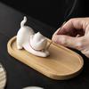 1Pc Mini Ceramic Cat Incense Stick Holder with Lovely Cat Design Home Decorative Ceramic Incense Burner