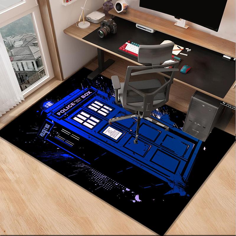 Telephone Booth Office Rug Chair Mat, Game Carpet, Suitable for Front Door, Bedroom, Living Room, Desk, Holiday Gift