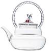 High Borosilicate Glass Teapot, Kung Fu Style Flower Design, Women's Household Kettle, In Stock