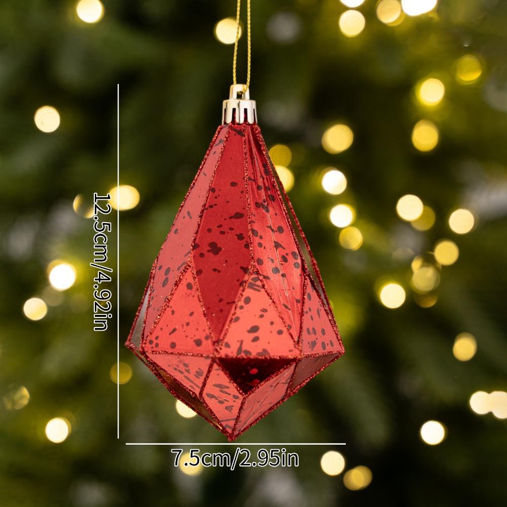 Red Gold Silver Christmas Baubles Plastic Material Hanging Ornaments New Christmas Balls Xmas Tree