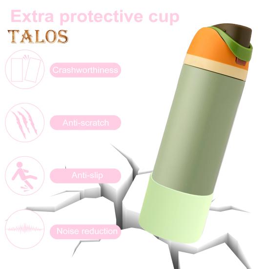 2Pcs Silicone Boot for Owala 24/32oz Flask Anti-Slip Protective Sleeve for FreeSip BPA Free Dishwasher Safe Cup Cover Accessories