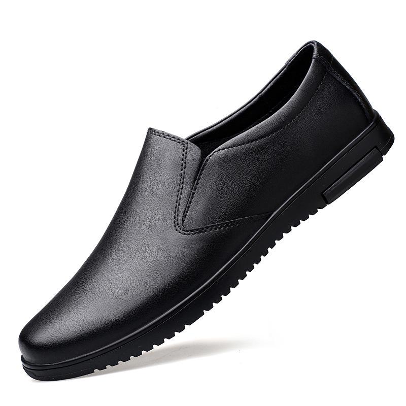 Men's Large Slip-on Loafers - Casual Leather, Cowhide, Spring/Summer Shoes