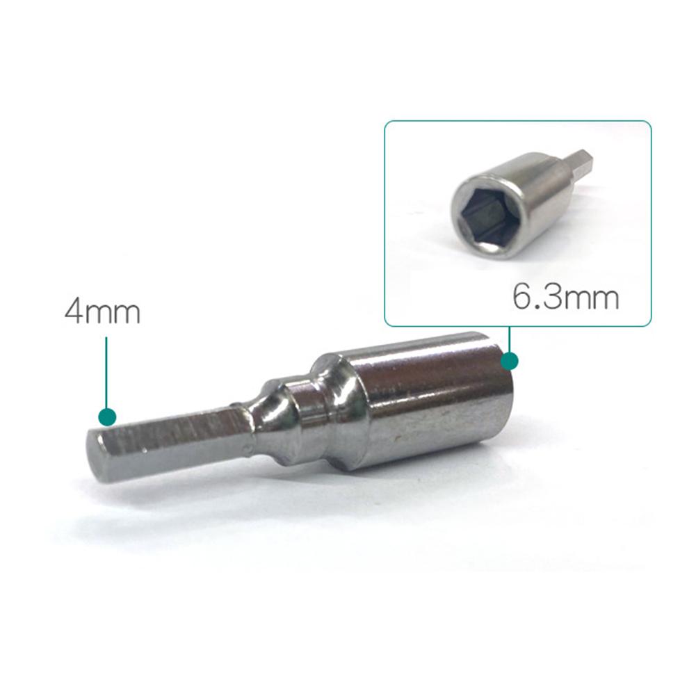 6.35mm To 4mm Hex Transducer Adapter Socket Magnetic For Screwdriver Drill Bits