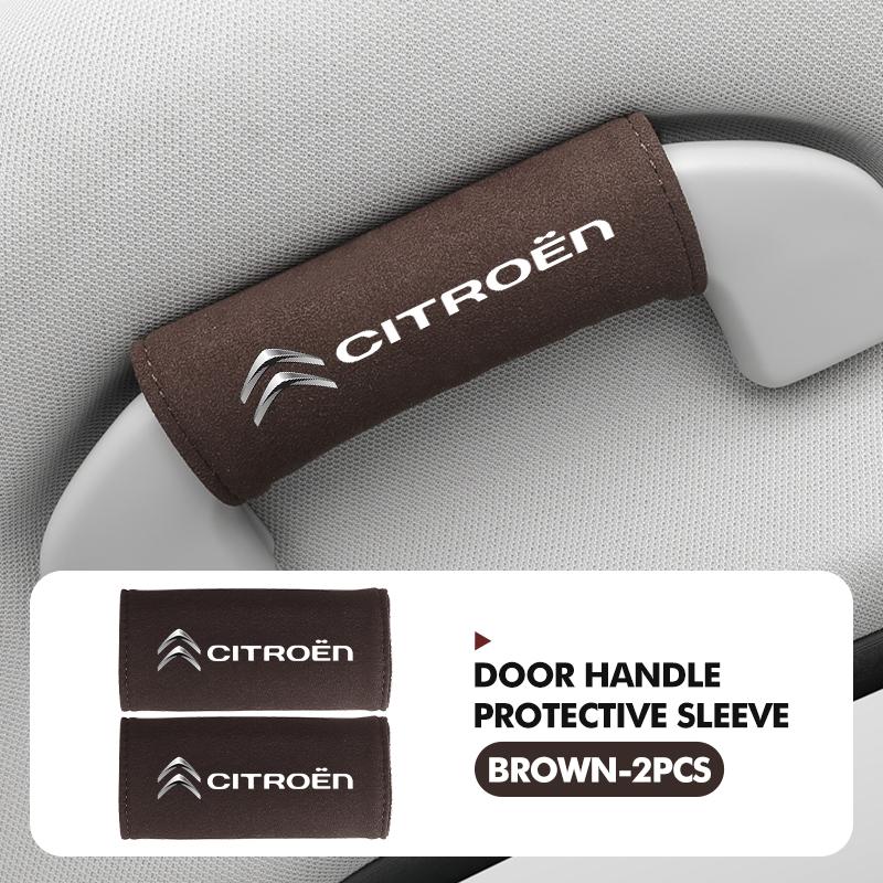 

2Pcs Car Roof Handle Protection Cover Suede Safety Pull Gloves For Citroen Jumper Celysee Cactus Picasso Aircross Saxo Grand