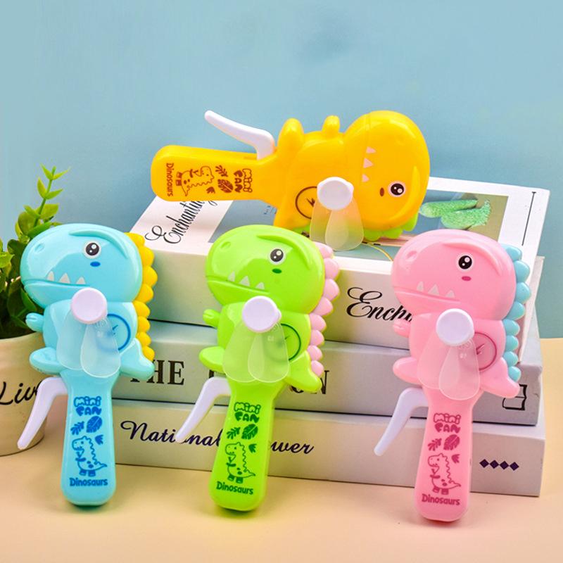 Cartoon Fan Hand Pressure Fan Children'S Toy Cute Dinosaur Mini Student Portable Handheld Manual Summer Classroom Small Fans